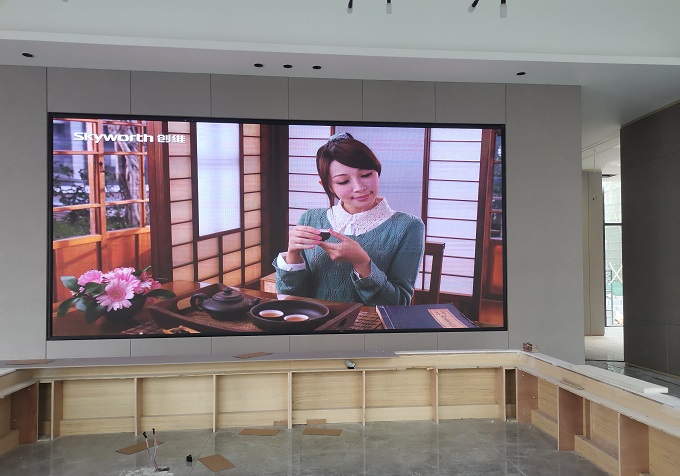 洛陽(yáng)伊川大曌上悅苑,鄭州led顯示屏,室內(nèi)全彩LED顯示屏